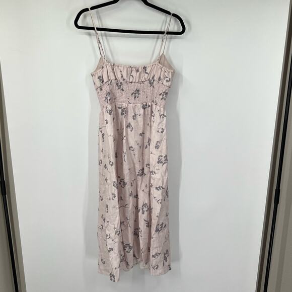 Wilfred Aritzia Genoa Linen Midi Dress in Vin Gris/Ardoise - Picture 5 of 9